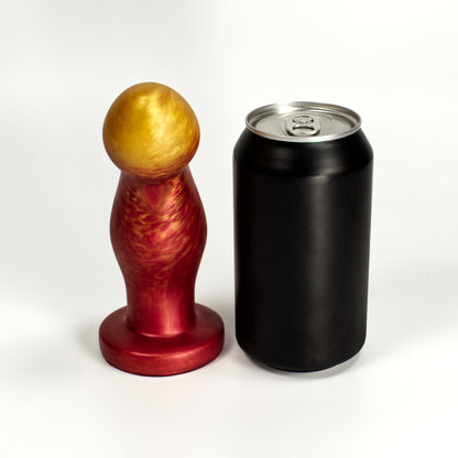 Front view of the Ally S next to a standard soda can.