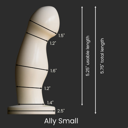 Diagram showing the dimensions of the Ally S as described in the product description.